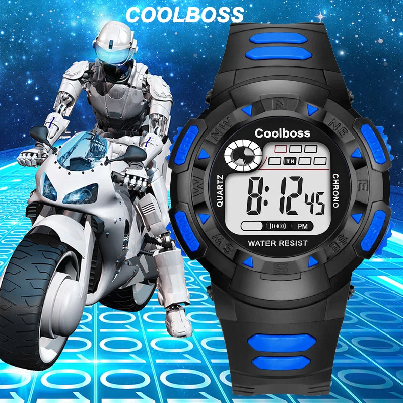 COOLBOSS 2018 светодиодные цифровые спортивные студенческие Детские часы детские для