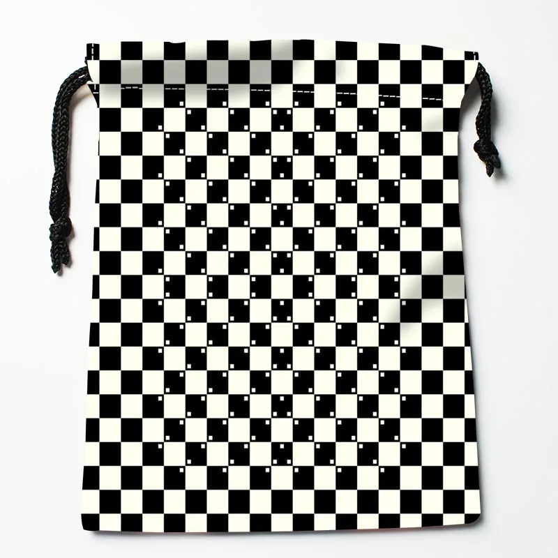 Custom Black and white lines Drawstring Bags Custom Printed gift bags More Size 27x35cm Compression Type