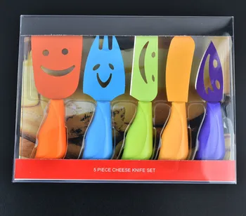 

Colorful Creative cake five pieces of kitchens cheeses fork shovel fork Knife gift