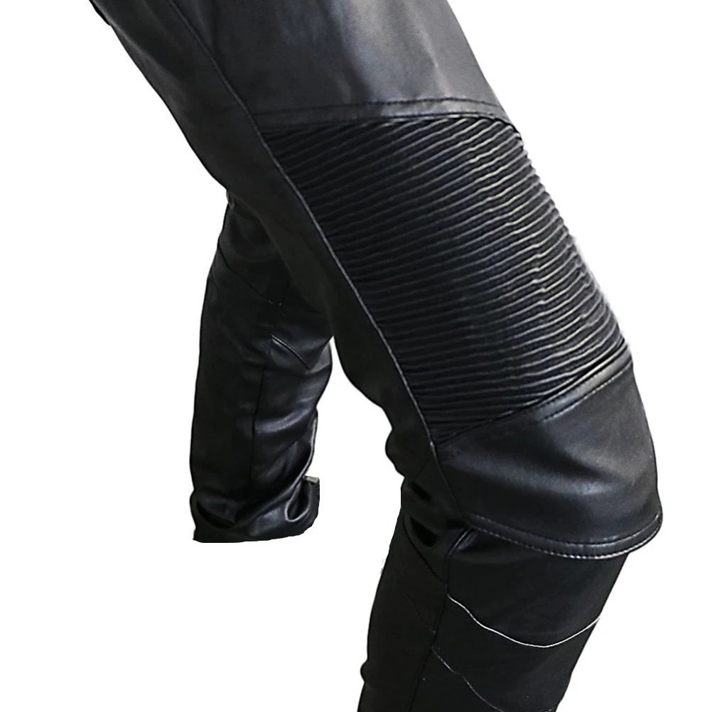 Беговые штаны для мотокросса, байкерские штаны из искусственной кожи для мужчин и женщин, мотоциклетные штаны для езды на мотоцикле, набедренная защита до колена, 4 x CE