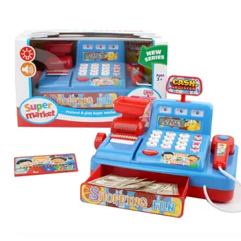 

1Set Electric Cash Register Kids Toy Simulated Play Money Vending Machine Play House Pretend Toys Chrismas Gifts-Random Color