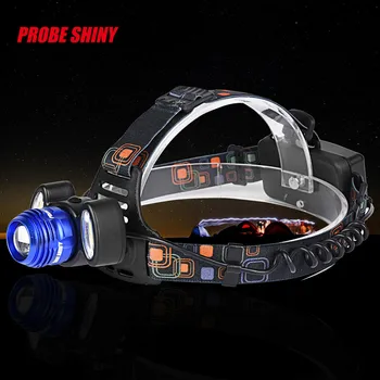 

15000Lm 3x XML T6 Rechargeable Headlamp HeadLight Torch Led Head Lamps USB Charging Waterproof Lamp+18650+Charger