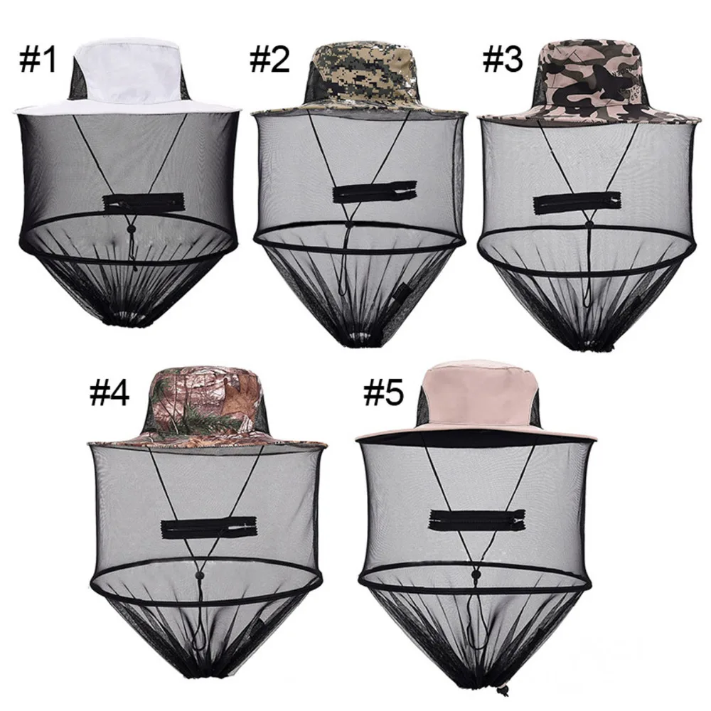 

Daddy Chen Hiking Caps Mosquito Cap Unisex Midge Fly Insect Bucket Hat fishing Sports hat Camping Wild Jungle Mask Face Protect