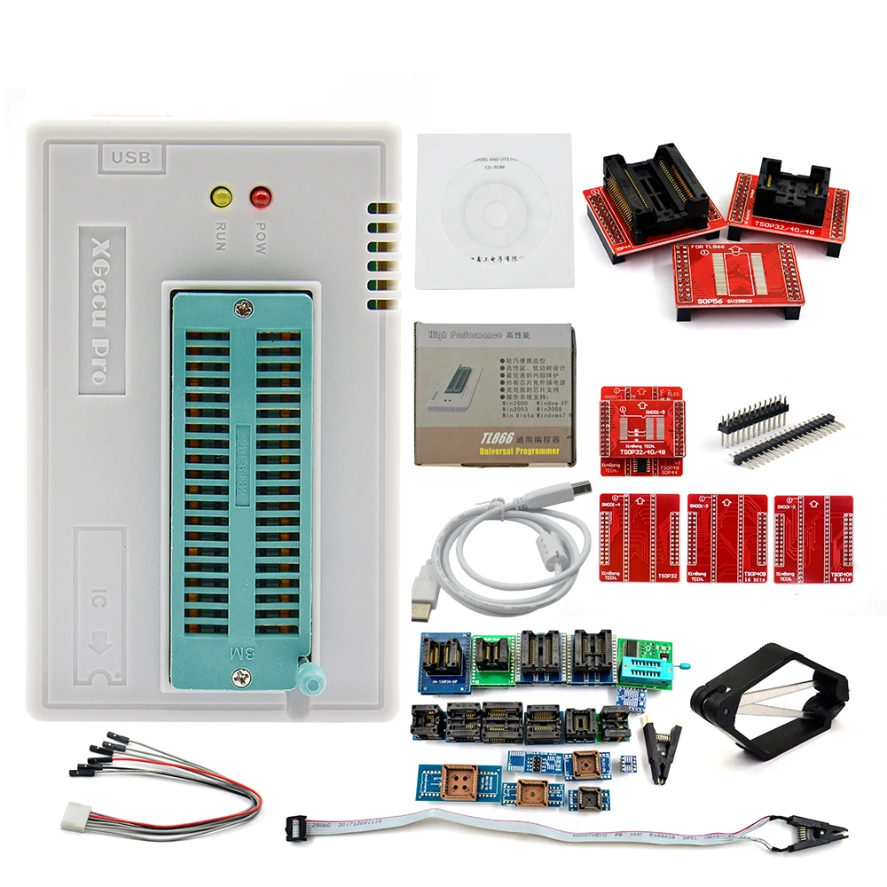 Оригинальный универсальный программатор V8.51 TL866II Plus USB Bios/ECU Программатор + 28