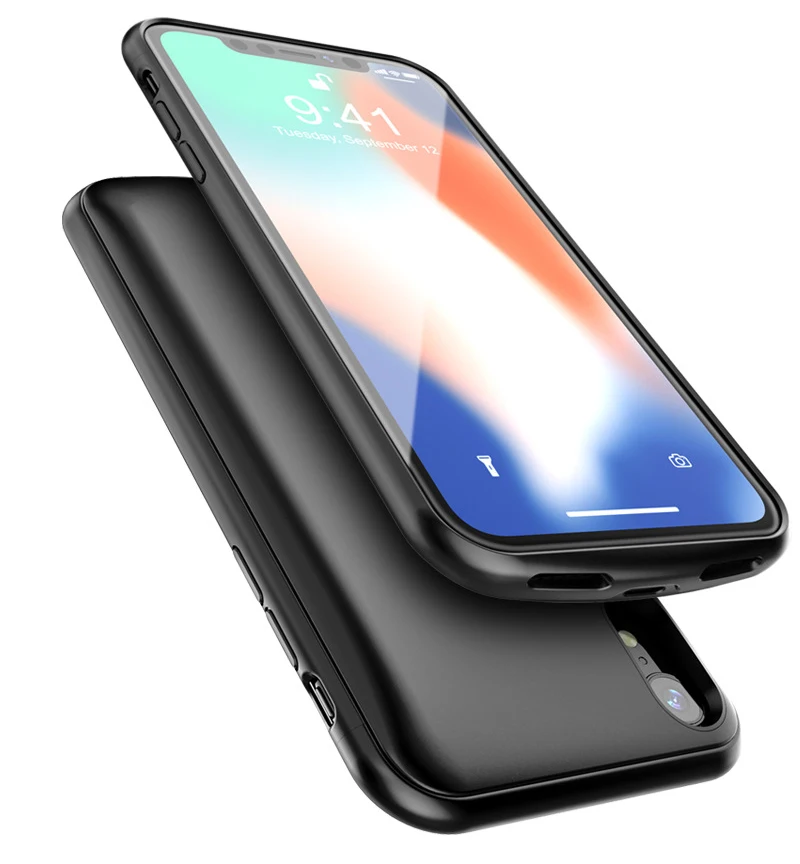 Тонкий чехол для зарядного устройства для iPhone X XS Max XR внешний аккумулятор чехол для зарядки для iPhone6 6S 7 8 Plus 5 5S SE 5G задняя крышка