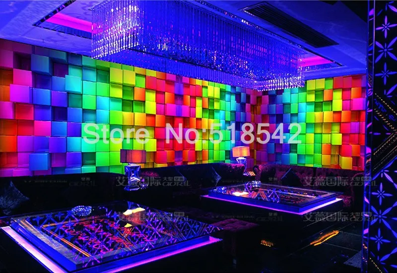 Пользовательские 3D стереоскопический Красочные Куб плед фрески обои современный K ТВ зал Бар ТВ диван Задний план настенная обоев