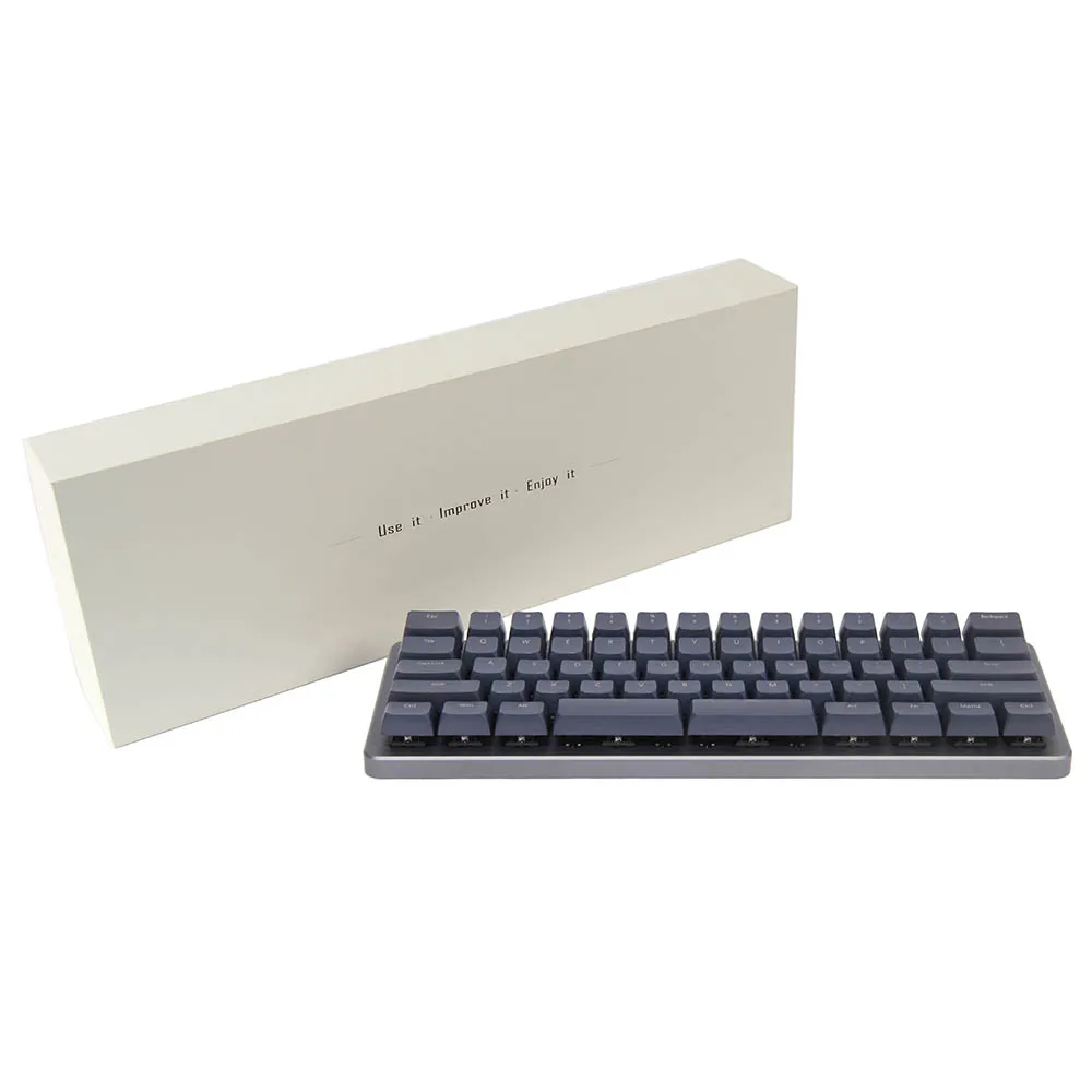 

New Arrival Z62 DIY Kit Fully Programmable CNC Aluminum Case Plate Type C PCB Lubed Stabilizers Edrug Keycaps