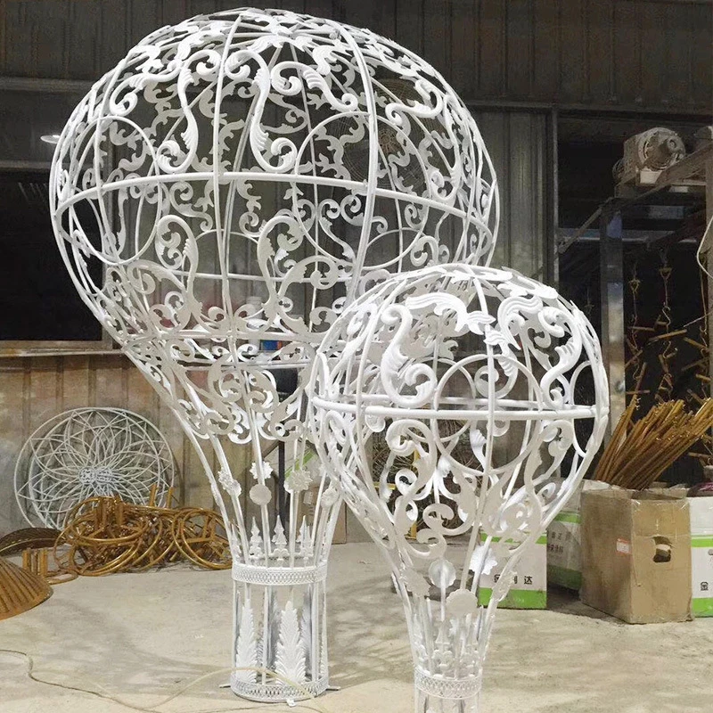 JAROWN Iron Hot Air Balloon Romantic Wedding Sky Pendant Ornament Stage Decorations Home Party Decoration (15)