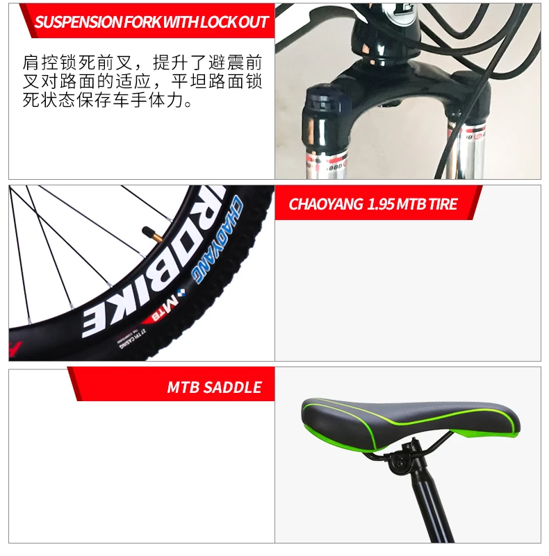 Flash Deal EUROBIKE GTR 21 Speed  Aluminum Mountain bike Dual Disc Brake Mountain bicycle 7