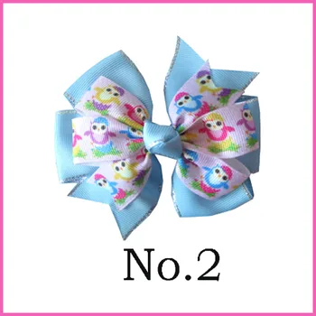 

20 BLESSING Girl 4" Double Easter B- Hair Bow Clip Accessories Chicken Rabbit