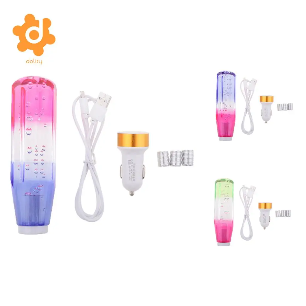 15 см автомобильная ручка переключения передач Bubble Styling светодиодный светильник USB зарядное устройство адаптеры