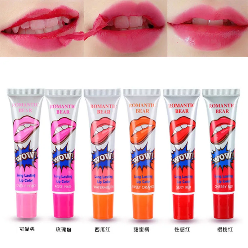 

Romantic Bear New Makeup Liquid Lipstick Cosmetic Peel Off Matte Lipstick for Women Best Lipstick Make Up Lip Stick