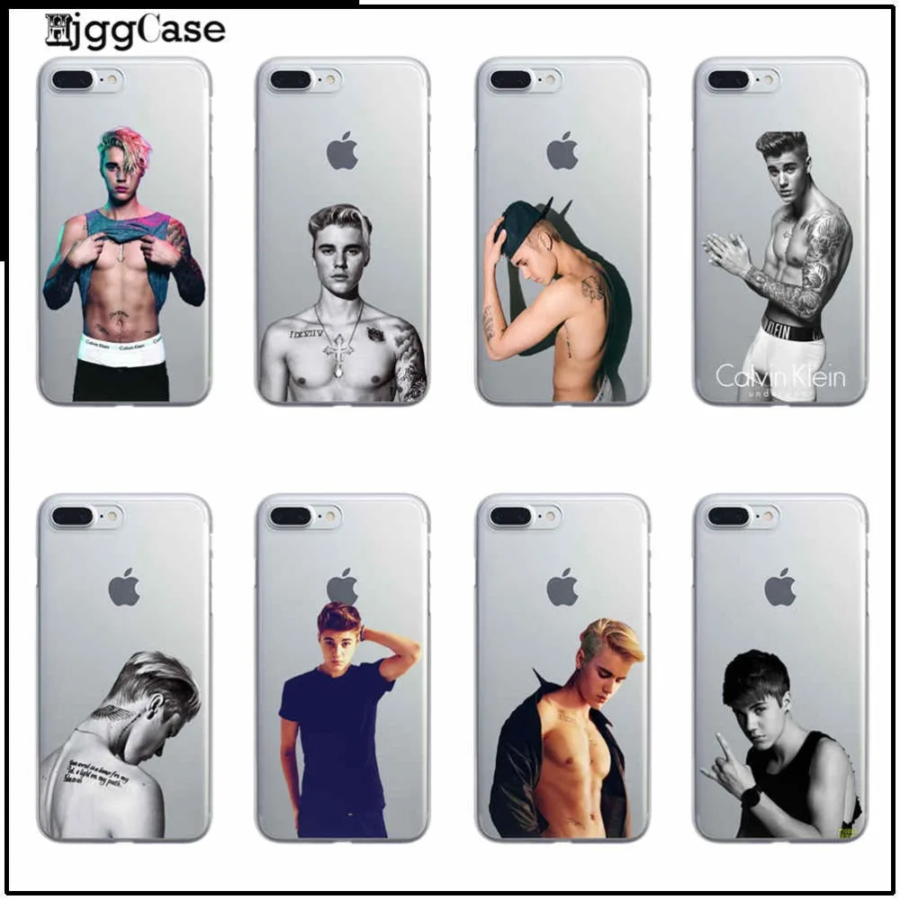 Justin Bieber Fashion Clear cover Transparent TPU soft case for Apple