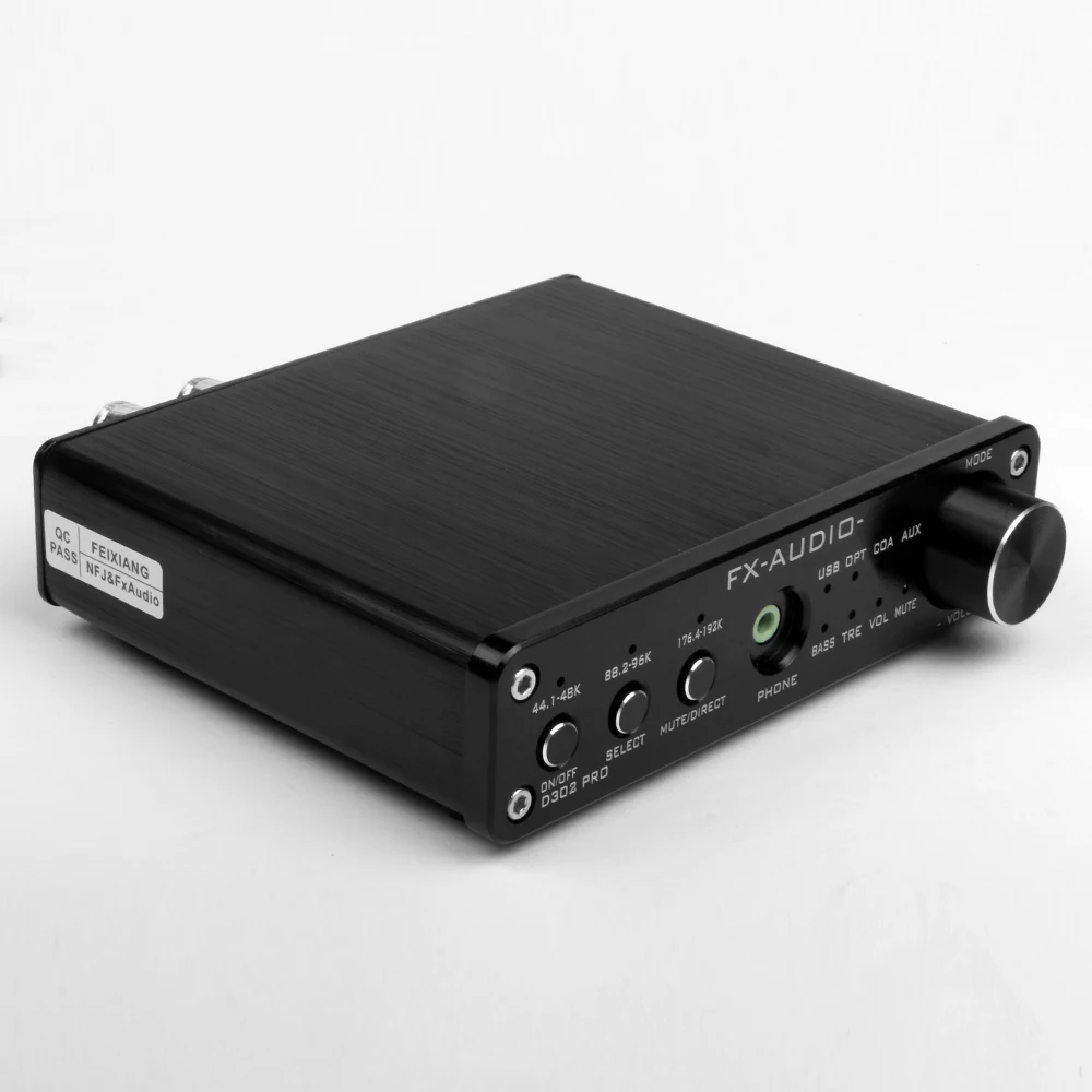 FX-Audio D302PRO STA369BW PCM1808 AK4113VF Digital Audio Amplifier Input USB/Coaxial/Optical/AUX 20W*20W Support 24Bit/192KHz FX-Audio D302PRO STA369BW PCM1808 AK4113VF Digital Audio Amplifier Input USB/Coaxial/Optical/AUX 20W*20W Support 24Bit/192KHz
