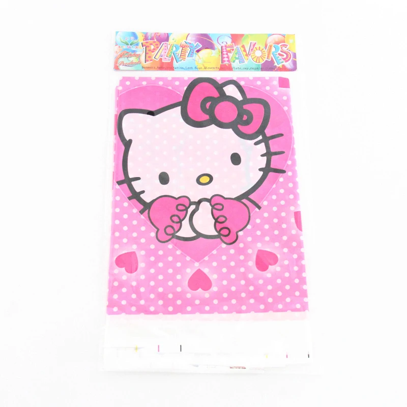 108*180cm Hello Kitty Tablecloth Plastic Table Cloth wedding Kids