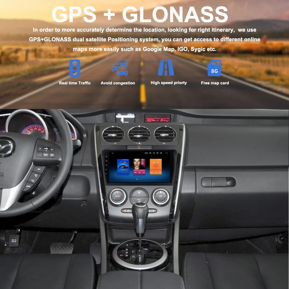 Cheap Car Radio for Mazda CX7 CX-7 Android 9.0 Multimedia 2008 2009 - 2014 2015 Auto Stereo GPS 8-Core Multimedia 9" 2.5D IPS Screen 1