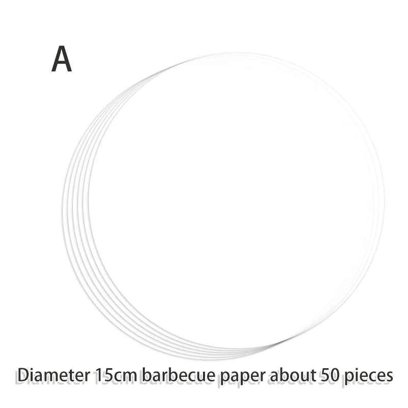 Барбекю гриль восковые бумажные инструменты 50 шт./лот круглая бумага для барбекю двухсторонняя силиконовая бумага для масла Двойная силиконовая бумага для выпечки - Цвет: A 15cm