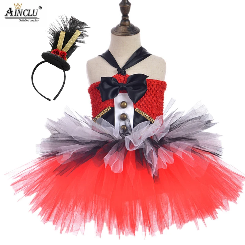 

Punk Rock Girls Tutu Dress Cute Girls Birthday Party Dress Kids Christmas Halloween Circus Ringmaster Fancy Dress Costume 1-8Y