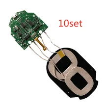 10 компл./лот двойная катушка Быстрое беспроводное зарядное устройство передатчик Модуль PCBA плата+ 2 катушки универсальный стандарт qi diy модификация