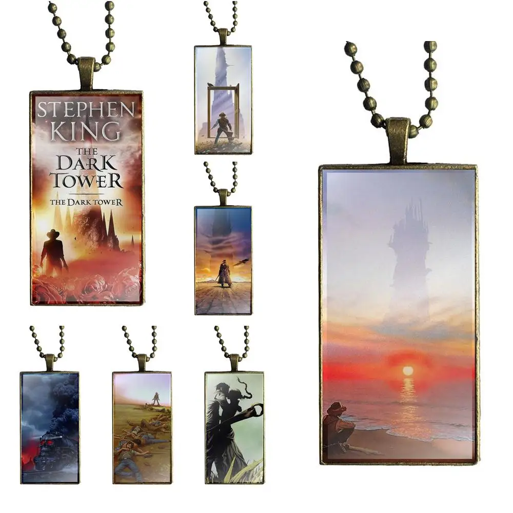 EJ glaze The Stephen King Dark Tower для мужчин и женщин Подарочный стеклянный кулон ожерелье