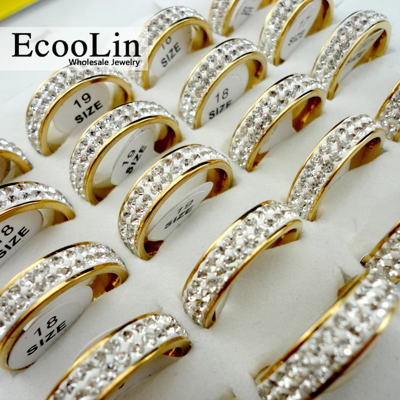 Prix pour 10 pcs Ne Se Fanent Jamais Femmes Classique de Fiançailles Anniversaire De Mariage Anneau Cubique Zircone Or Acier Inoxydable Anneaux Femme Bijoux L065 Prix pour 10 pcs Ne Se Fanent Jamais Femmes Classique de Fiançailles Anniversaire De Mariage Anneau Cubique Zircone Or Acier Inoxydable Anneaux Femme Bijoux L065