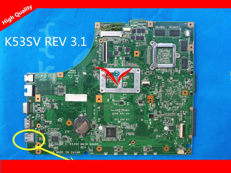 

For Asus X53S A53S K53SJ K53SC P53S K53SM K53SV REV3.1 REV3.0 USB 3.0 laptop motherboard GT540M