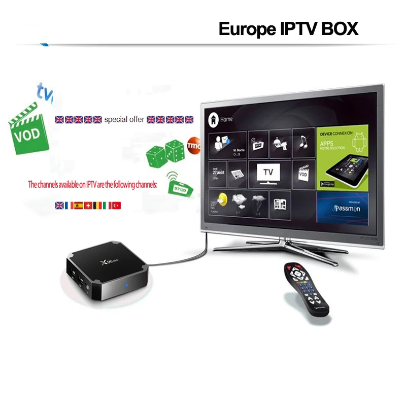 

X96mini Iptv France Italia Italy Europe UK Spain Adult Latin Box With 1 Year free Iptv Subscription M3U x96 mini 1g 8g tv box