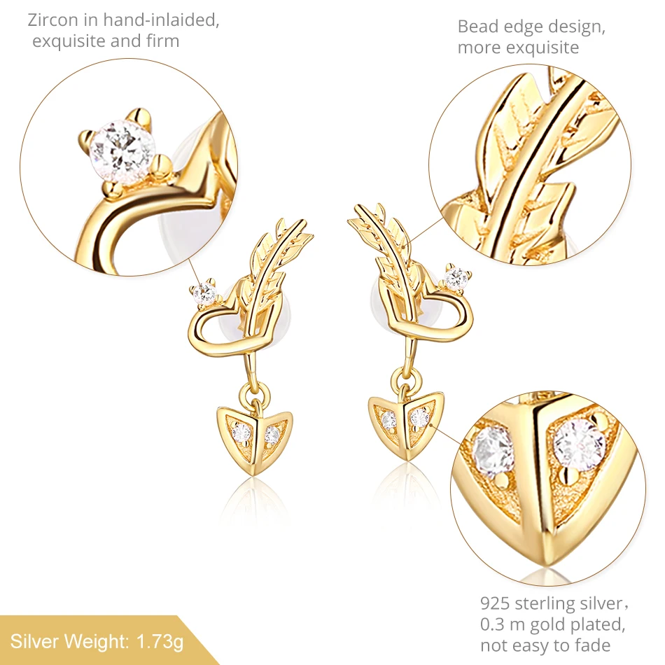 ALLNOEL Stud Earrings For Girls  925 Sterling Silver Jewelry Ear Stud Cubic Zircon Stone Valentine's Day Pesent Luxury Jewellry (8)