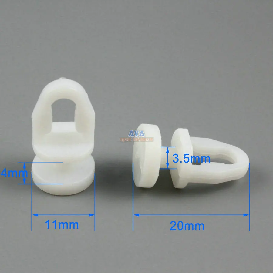 Curtain Track Roller Curtain Track Slide Gliders 11x20mm 200 Pieces