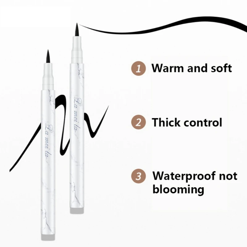 1PC Marble Eyes Makeup Eyeliner Pencil Cosmetic Liquid Waterproof Eyeliner Long-Lasting No Blooming Eye Liner Pen Makeup Tool