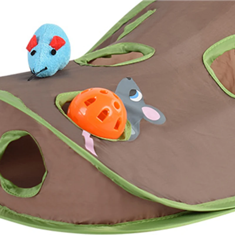 Portable Folding Pet Bag Play Tent Toys Mobile Activity Multifunction Playing Bed Cat House With Ball Bell Mouse PT0063 (3)