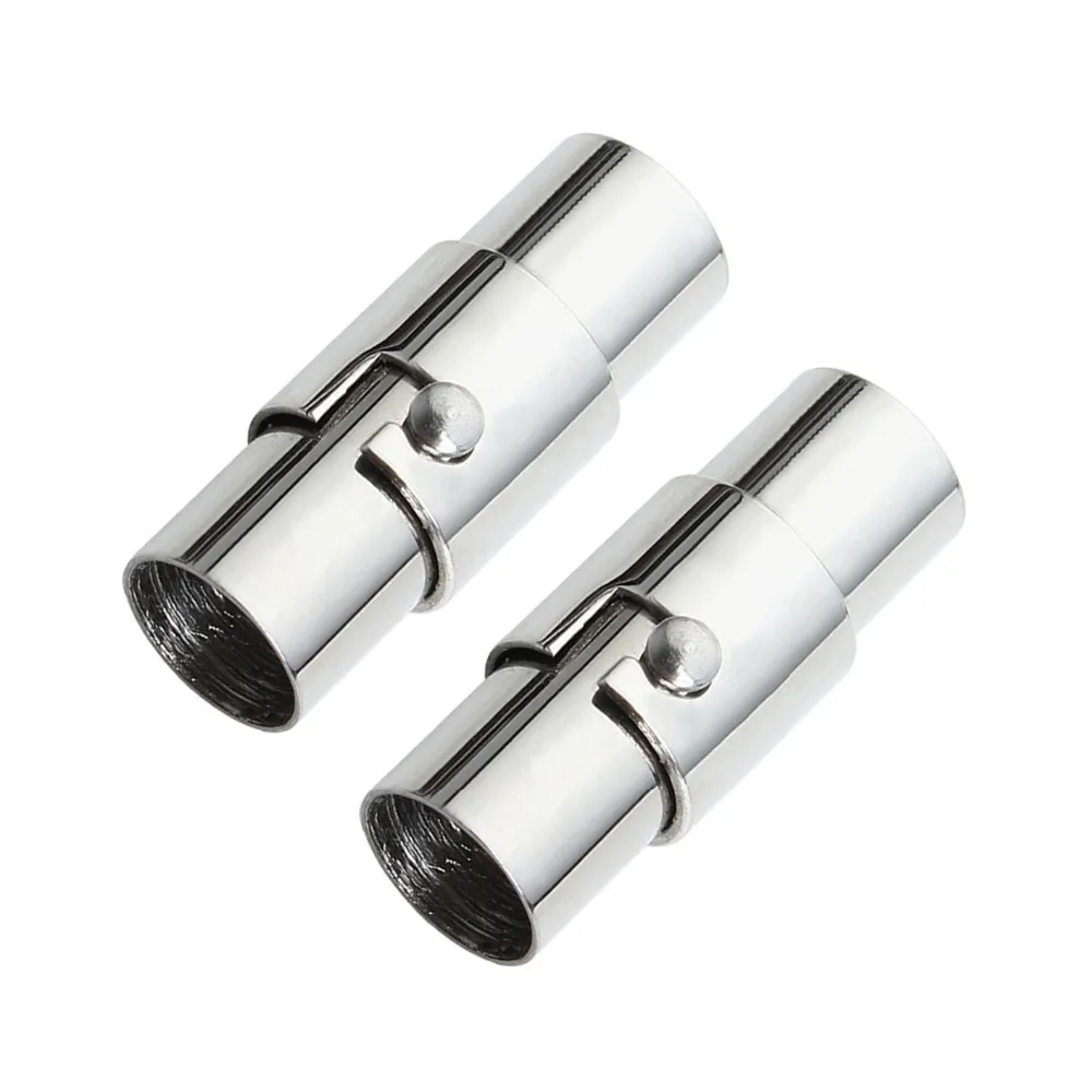

1pair/lot Stainless Steel Magnetic Clasps for Leather Cord Bracelet With Safe Snap Lock Fit 3/4/5/6/8mm Bracelets Connectors