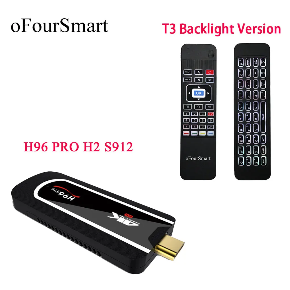 H96 Pro H2 Мини ПК S912 64 бит Восьмиядерный Android 7 1 ТВ бокс 2G 16G поддержка 4K H265 палка Full HD с