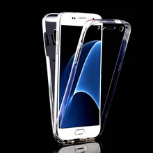 

S6 Crystal Touch Full body Transparent Case for Samsung Galaxy S6 Cover Soft Silicone Phone bag Cases for SM SM6 G9200