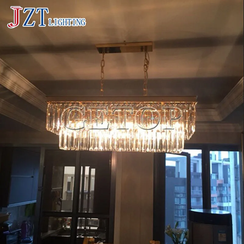 

J best price art Rectangular Pendant Led Light American Candle Droplight iron Lustres light For Restaurant Dining Room bedroom