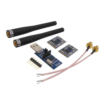 

2 Sets SV610 TTL si4432 100mW 20dBm RF module 433MHz Wireless Transmitter Receiver RF Module WITH SU108-TTL+ZT100 Antenna