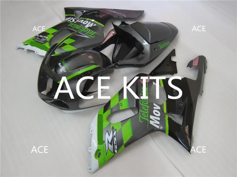 ACE Комплекты ABS инъекций комплект обтекателей подходит для SUZUKI GSX-R600 GSX-R750 K1 2001 2002 2003 GSX-R600 k1 01 02 03 A91