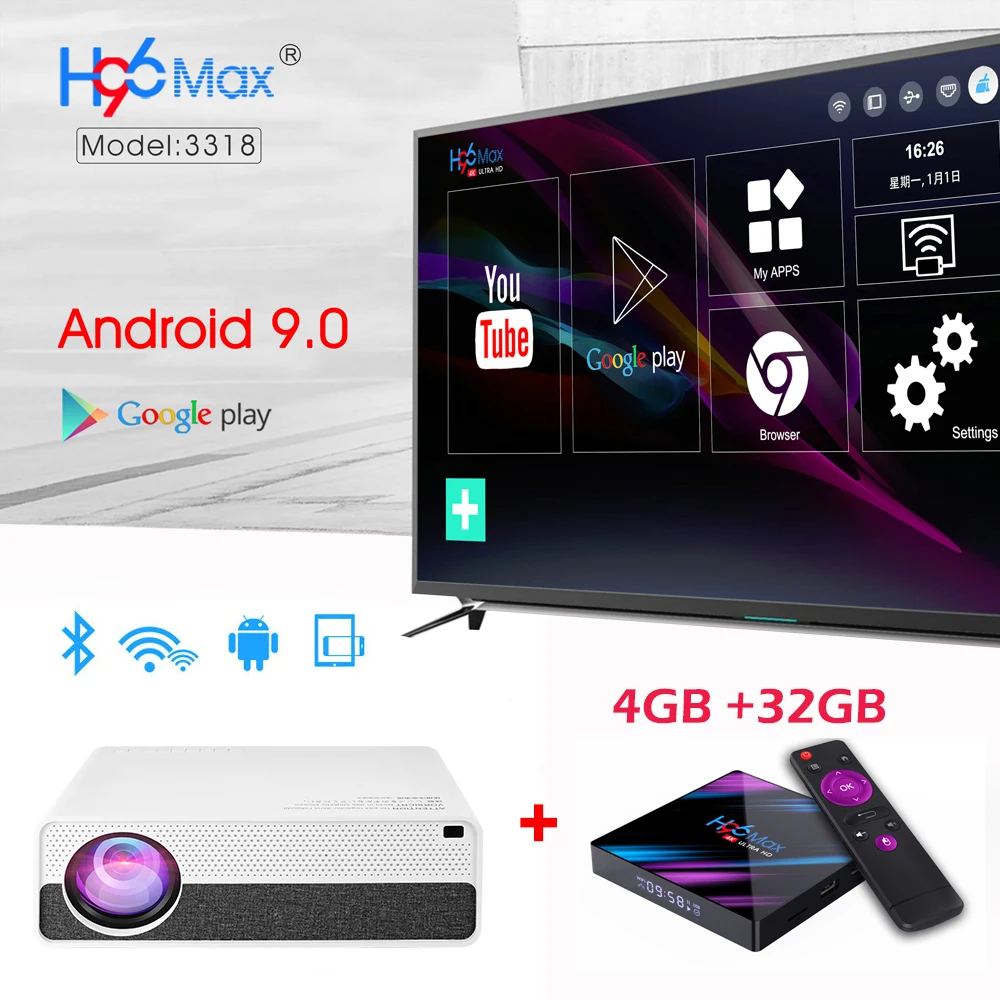  Vivicine Latest M19 Full HD ProjectorOptional Android 9.0 HDMI USB PC 1080p Home Theater Video Proj