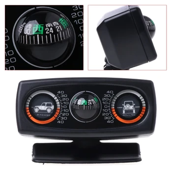 

3 In 1 Car Compass Inclinometer Angle Slope Level Meter Finder Gradient Balancer