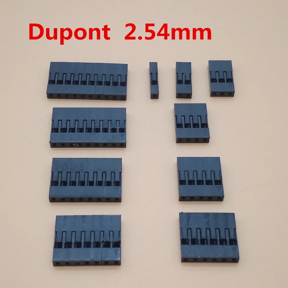 100 шт. разъем Dupont 2 54 мм 2/3/4/5/6 контактов однорядный пластиковый корпус сквозное