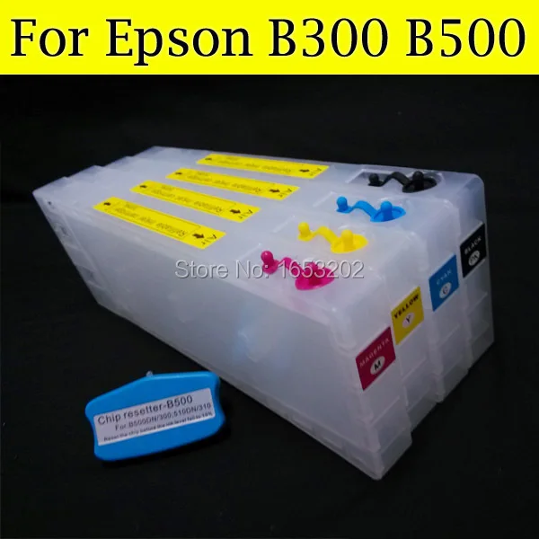 

1 Set T6171-T6174 T617 617 Ink Cartridge For Epson B500DN B300 B310 B510DN B500 Printer With Chip Resetter