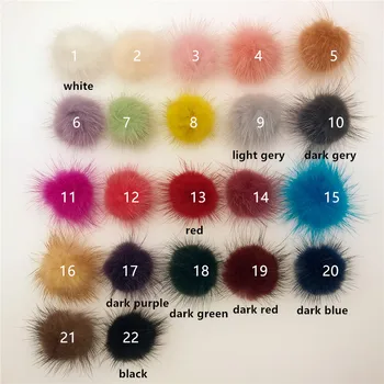 

100X Fluffy Mink Fur Ball 30mm jewelry findings hair findings Dress Accessory different colors to select