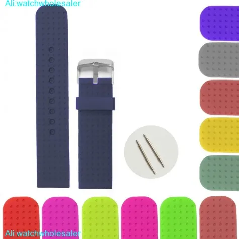 20mm Navy Blue Color Silicone Jelly Rubber Unisex Watch Band Straps WB1053T20JB