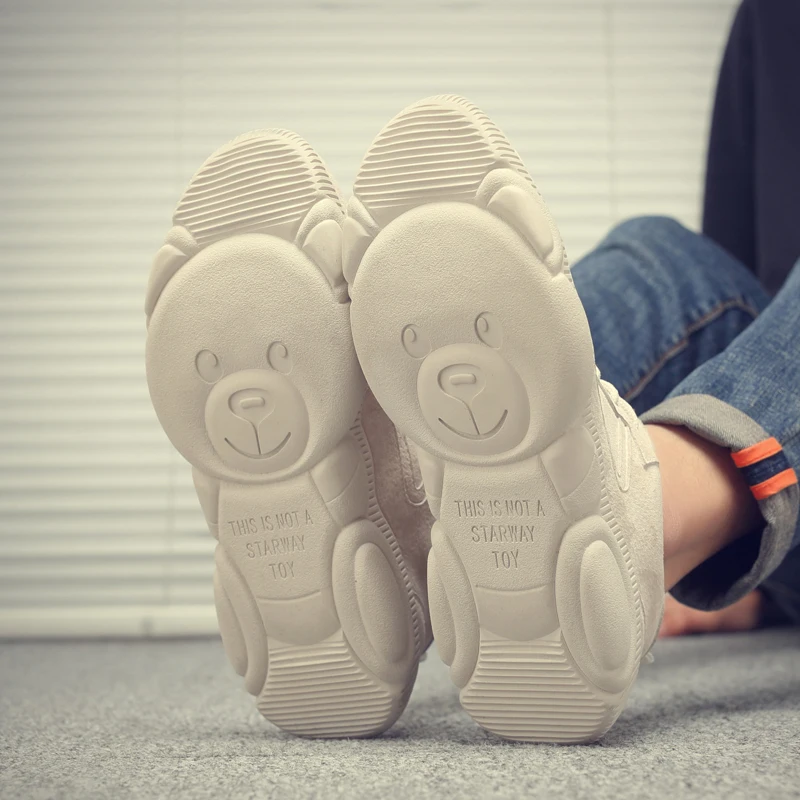 Spring new style men's shoes casual sneakers Korean web celebrity bear shoes men's leather shoes Spring new style men's shoes casual sneakers Korean web celebrity bear shoes men's leather shoes