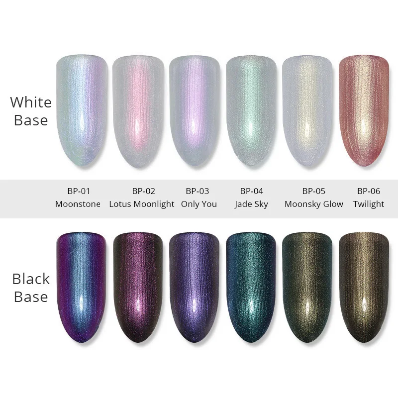 BORN PRETTY Chameleon Shell Pearl Gel Nail Polish Mermaid Soak off No Wipe Base Top Coat Nail Gel Reinforcement Gel Varnish