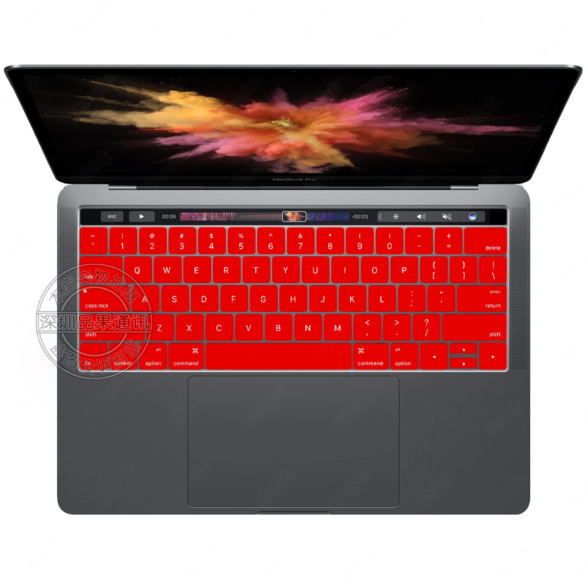 1" Pro с сенсорной панелью клавиатуры кожи, красочный силиконовый чехол Защитная Наклейка для 13" 1" apple Mac Macbook New Pro