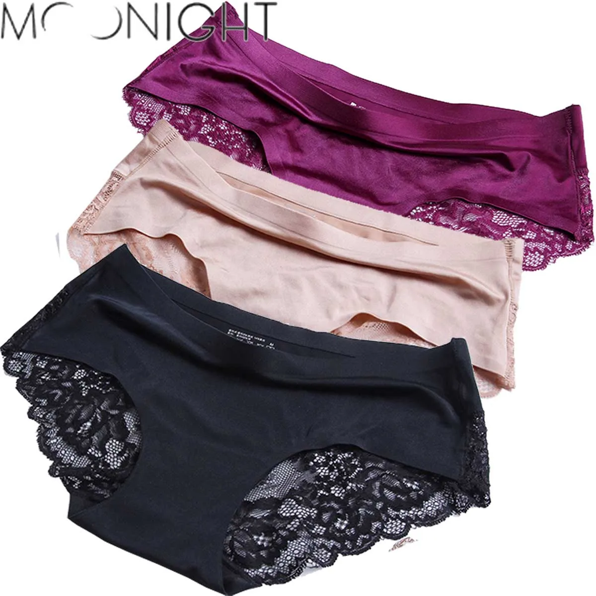 MOONIGHT New Ladies Sexy Underwear Woman Panties Fancy Lace Sexy