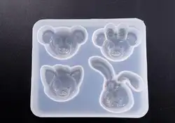 1 шт. Силиконовые милая голова животного DIY ювелирных изделий инструменты ручной работы медведь коала эпоксидной смолы ремесла формы