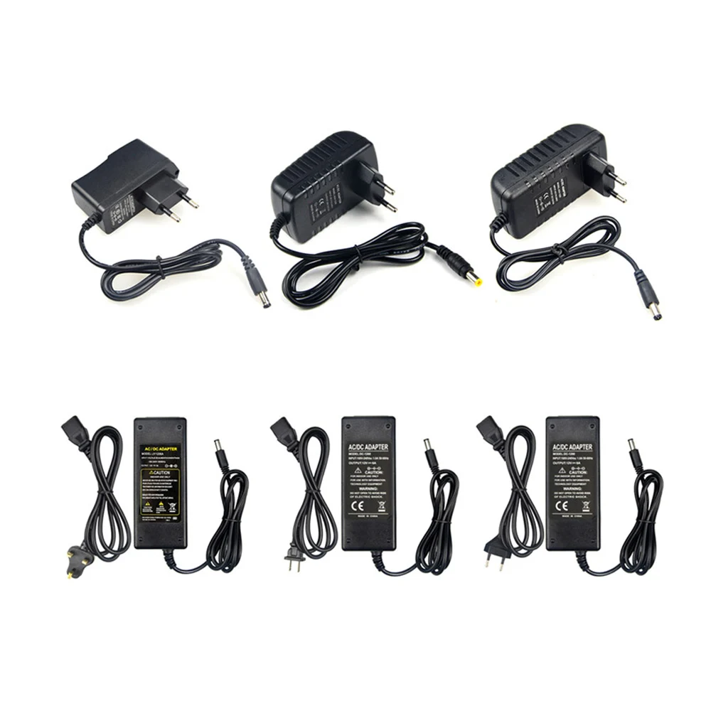 

12 Volts Power Supply DC12V 1A 2A 3A 5A 6A 8A 10A Power Adapter Transformer AC 110V 220V to DC 12V for LED Strip Light