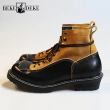 Ботильоны в байкерском и американском стиле в стиле ретро; Мужская Рабочая обувь; унисекс; британский стиль; коровья кожа; натуральная кожа; botas hombre